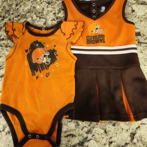 Cleveland Browns NFL cheerleader outfit and onesie
